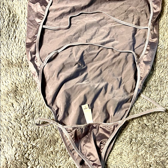 Victoria Secret Vintage Y2K bodysuit in lavender strapy back with built in thong - Picture 2 of 6